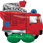 Fooliumist &otilde;hupall erikujuga Amscan AirLoonz Fire Truck, punane v.