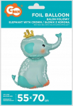 Fooliumist &otilde;hupall erikujuga GoDan Elephant With Crown, roheline v.
