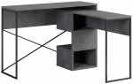 Kirjutuslaud ja riiul Kalune Design Badau 855DTE3866, 102.5 cm x 110 cm, 77 cm, retro grey v.