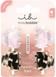 Juukseklamber, komplekt Invisibobble Petit, pruun v./roosa v., 4 tk