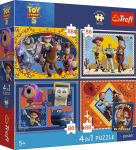 Pusle 4in1 Trefl Toy Story 5 Toy Time 34701, 20.5 cm x 28.5 cm, 352 tk, mitmev&auml;rviline
