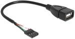 Juhe Delock USB 2.0 A male, USB 2.0 female, 20 m, must v.