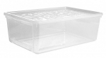 Kaanega hoiukarp, esemete hoidmiseks Plast Team Basic Box 19880202, l&auml;bipaistev v., 25.8 x 39 x 13.3 cm