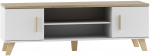 TV-laud Cama Meble Lotta 160, tamm v./valge v., 160 cm x 40 cm x 53 cm