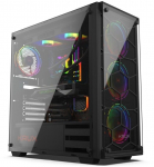 Arvuti korpus Krux Leda RGB, must v.