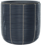 Lillepott Home4you Wicker 38085, plastik/metall, must