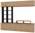 Elutoa m&ouml;&ouml;blikomplekt Kalune Design Sasa, sise, pruun v./must v.