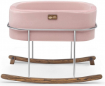 H&auml;ll beebidele &uuml;hekohaline Kalune Design Hier Cradle, kroomi/puidu/roosa, ilma voodipesukastita, madratsiga