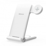 Telefoni laadija Nillkin PowerTrio 3-in-1, 3 x Qi Wireless, valge v., 15 W