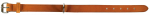 Kaelarihm koertele Zolux Leather Lined, hele pruun, 350 mm x 16 mm
