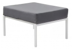 &Otilde;ue tumba Patio Agat L124-06EB, valge v./hall v., 74 cm x 60 cm x 30 cm