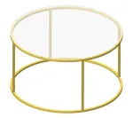 Kohvilaud Kalune Design Berlin, kuldne v., 80 cm x 80 cm x 45 cm