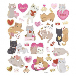 Kleebis DallPrint Cats, lapselik, 17 cm, 15 cm mitmev&auml;rviline