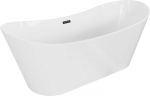 Vann, teisaldatav Mexen Montana, 80 cm x 180 cm x 72 cm, ovaalne, valge/must
