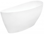 Vann, teisaldatav Besco Keya 165, 165 cm x 70 cm x 75 cm, ovaalne, valge/kroom