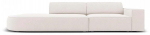 Diivan Micadoni Home Jodie Rounded Open 3 Seats, beež v., vasak, 262 x 102 cm x 70 cm