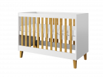 Beebivoodi Kocot Kids Kubi LNKU_BI_12-6BS_BM, valge v., 60 x 120 cm, ilma voodipesukastita, ilma madratsita