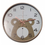 Kvartsseinakell Besk Bear, pruun v./valge v., 30 cm x 30 cm, 30 cm