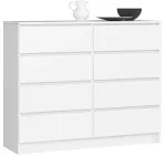 Kummut Akord K120, valge v., 99 cm x 40 cm x 120 cm