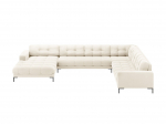 Nurgadiivan Micadoni Mamaia Velvet, kreemjasvalge, parem, 327 x 256 cm x 75 cm