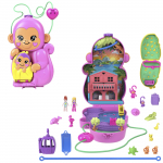 Kujukeste komplekt Mattel Polly Pocket Adventures In Rio Momma Monkey & Baby HWP04, mitmev&auml;rviline