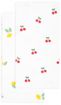 K&ouml;&ouml;gir&auml;tikute komplekt Homla Cherrine 889856, valge v./punane v./kollane v., 65 cm x 45 cm, 2 tk