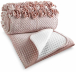 Voodikate Roses NPA-05, pastelne roosa v., 240 cm x 220 cm
