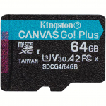 M&auml;lukaart Kingston Canvas Go! Plus Gen 4, 64 GB, 200 Mb/s - 100 Mb/s