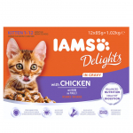 Kassi m&auml;rgtoit IAMS Delights Gravy, kanaliha, 0.085 kg, 12 tk