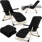 Lamamistool ChillWell, must v., 95 cm x 60 cm x 98 cm