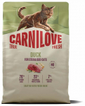Kuiv kassitoit Carnilove True Fresh Duck, pardiliha, 2 kg