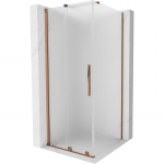 Du&scaron;ikabiin Mexen Velar 871-100-080-03-70, ruudukujuline, aluseta, 90 cm x 90 cm x 200 cm, kuldne v./matt