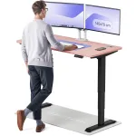 Arvutilaud reguleeritava k&otilde;rgusega Desktronic HomePro 829 53, 140 cm x 70 cm, 126 cm, must v./roosa v.
