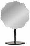 Kosmeetiline peegel Homla Scallop Basic, teisaldatav, 20 cm x 20 cm, must v.