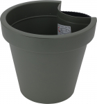 Lillepott, plastik, 23.2 cm x 22 cm, roheline v.