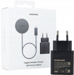 Juhtmevaba laadija Samsung EP-P2900TBE, USB Type C/Wireless/Magnetic, hall v., 45 W