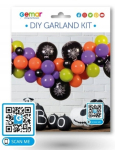 &Otilde;hupallide komplekt ovaalsed/&uuml;mmargune Gemar Halloween DIY Garland Kit, must v./roheline v./oranž v., 65 tk