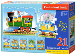 Pusle Castorland Train 21 el. E-135, 117 cm x 15 cm, 21 tk, mitmev&auml;rviline