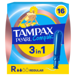 H&uuml;gieenilised tampoonid Tampax Compak Pearl Regular, 16 tk