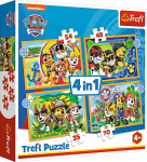 Pusle 4in1 Trefl PAW PATROL 4in1 34395, 28.5 cm x 20.5 cm, 207 tk