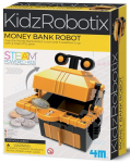 M&auml;ngu rahapanga robot 4M KidzRobotix Money Bank Robot, must v./kollane v.