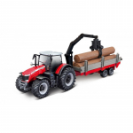 M&auml;ngutraktor Bburago Massey Ferguson 8740S, punane v.