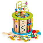 &Otilde;petlik puidust kuubik m&auml;ngudega EcoToys Educational Cube With Games, 33.5 cm, mitmev&auml;rviline