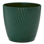 Lillepott Form Plastic Mika, plastik, &Oslash; 18.7 cm, roheline v.