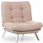 Allalastava seljatoega tugitoolid Hanah Home Misa Solo Mink, hele pruun v., 105 cm x 88 cm x 90 cm