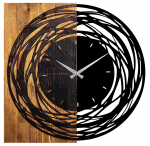 Kvartsseinakell Wallity 39, must v./p&auml;hklipuu v., 58 cm x 58 cm, 58 cm