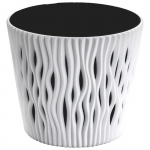 Lillepott Sandy Round 378251, plastik, &Oslash; 15.8 cm, valge v.