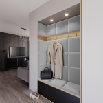 Dekoratiivsed tekstiilist seinapaneelid Quadratta, 160 cm x 120 cm, 3.5 cm, hall v., 19 tk