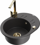 K&ouml;&ouml;givalamu Mexen Kevin, graniit, 58.6 cm x 45.8 cm x 18 cm, kuldne/must