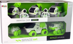 Autode komplektid Lean Toys Inertia Car Space, valge v./roheline v.